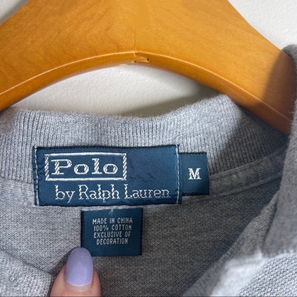 Polo Ralph Lauren Men's Gray Short Sleeve Polo Shirt - Picture 4 of 4